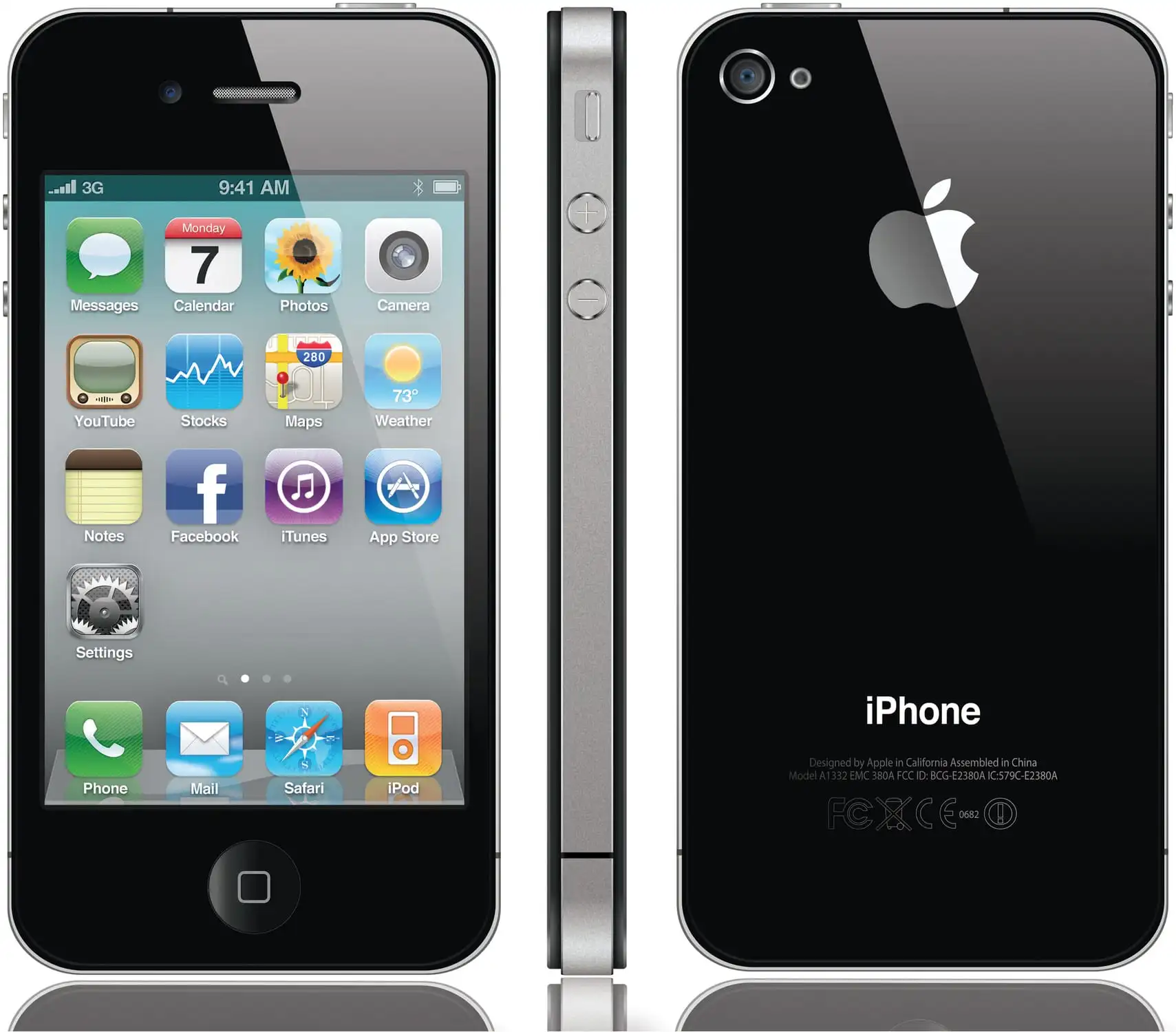 Apple - アップル　iPhone 4 Model A1332　EMC 380A iPhone 4 | GSM Specs (Apple A4 1 GHz, 2010, MC318LL/A, A1332
